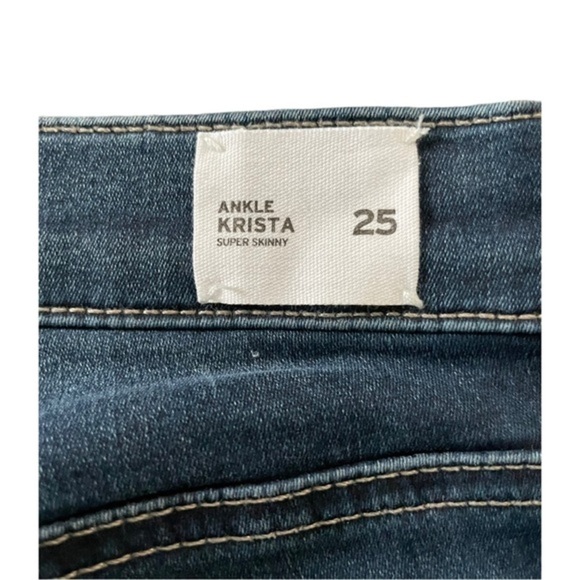 Hudson Jeans Ankle Krista Super Skinny Jean Size 25 Dark Wash - Picture 9 of 11